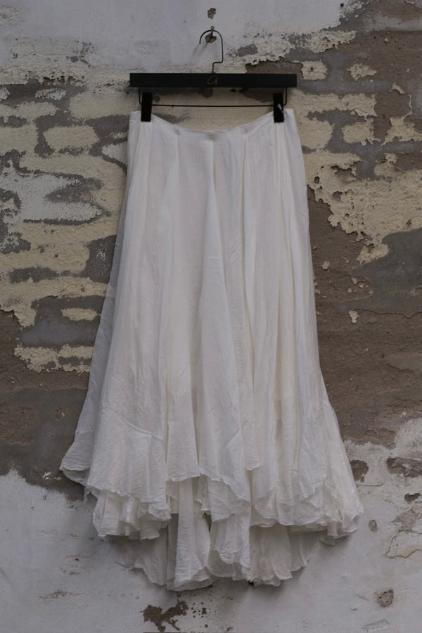 Marc Le Bihan PONGE halterneck skirt 2507 France Handmade MLB-2507-CRAIE Chalk white